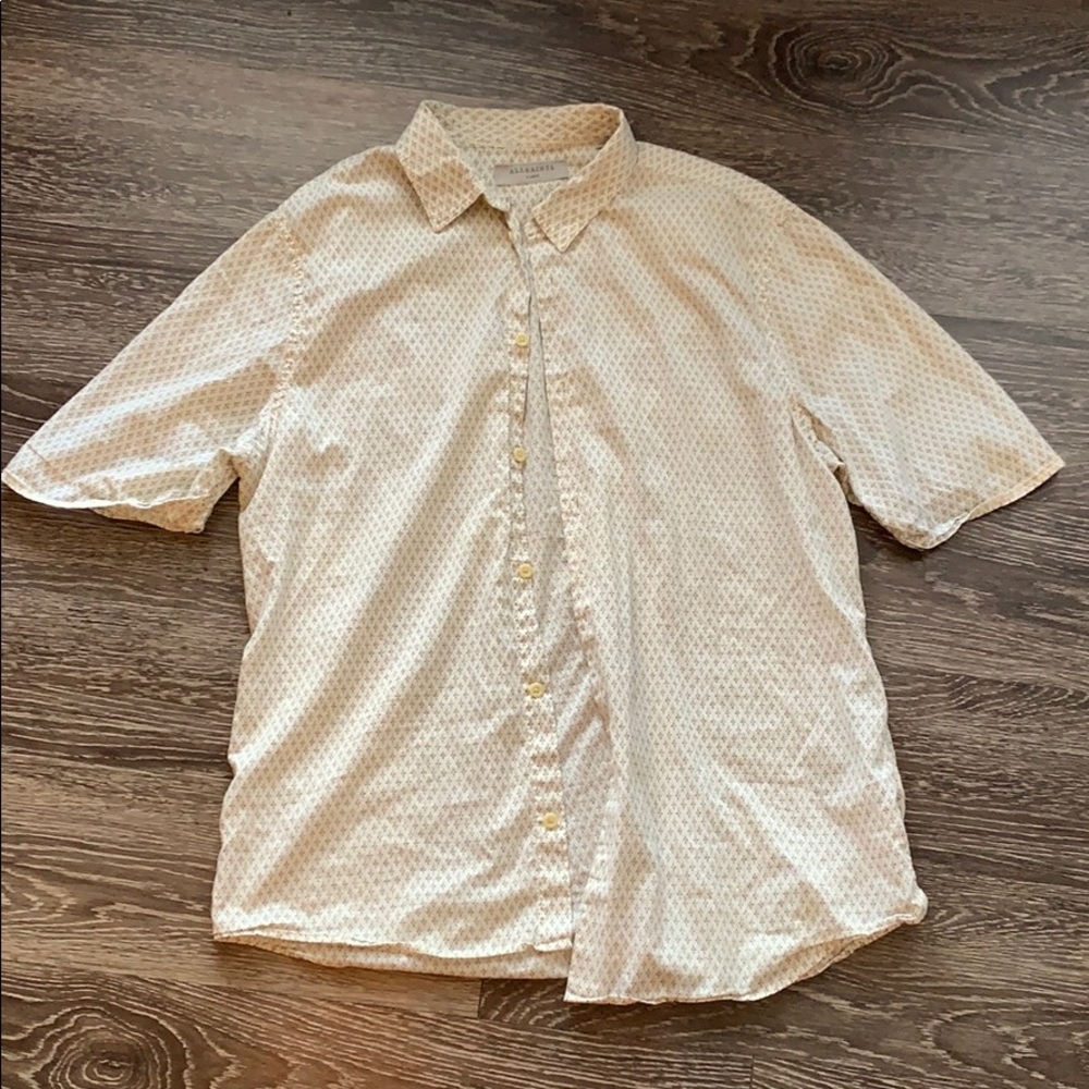 All saints Button Down Short Sleeve Shirt